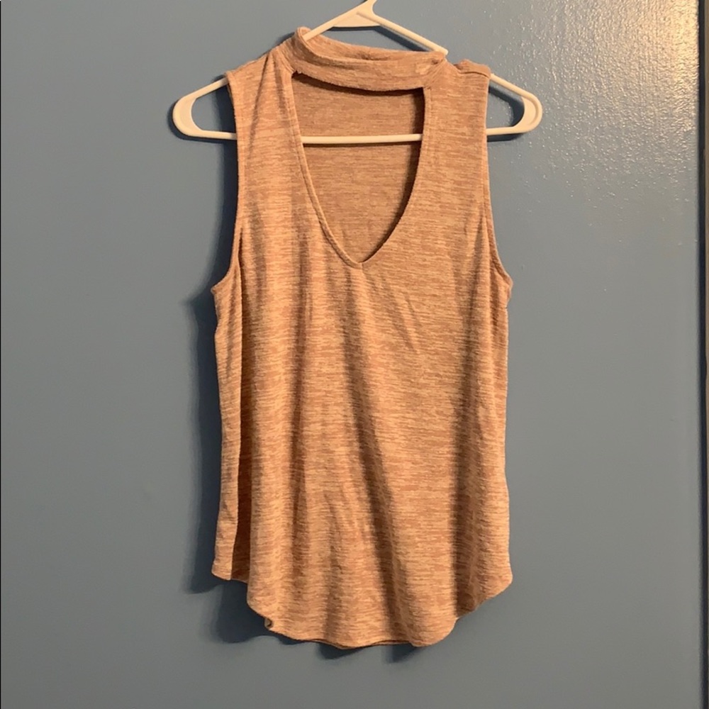Express sleeveless shirt, front opening, pink Med